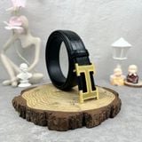  Thắt Lưng Homme Linorvo - Luxury Italian Genuine Leather Belt Dây Da Vân Cá Sấu 