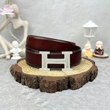  Thắt Lưng Homme Linorvo - Luxury Italian Genuine Leather Belt Dây Da Bò Nâu 