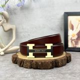  Thắt lưng Homme Palermo - Luxury Italian Genuine Leather Belt Dây Da Bò Nâu 