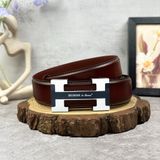  Thắt lưng Homme Palermo - Luxury Italian Genuine Leather Belt Dây Da Bò Nâu 
