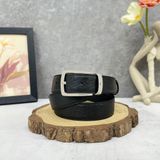  Thắt Lưng Montblanc Westside Trapeze Leather Belt - Black Cao Cấp 