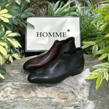  [HÀNG ORDER] Giày Boots Homme Caserta - The Polished Black/Brown Chelsea Boot Cao Cấp 
