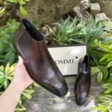  [HÀNG ORDER] Giày Boots Homme Caserta - The Polished Black/Brown Chelsea Boot Cao Cấp 