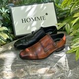  [HÀNG ORDER] Homme Cerignola - Double Buckle Monk Strap Shoes 