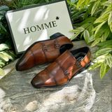  [HÀNG ORDER] Homme Cerignola - Double Buckle Monk Strap Shoes 