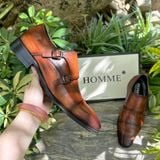  [HÀNG ORDER] Homme Cerignola - Double Buckle Monk Strap Shoes 