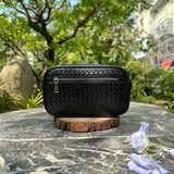  Túi Vân Tay Homme Trento – Italy Luxe Intrecciato Shoulder Bag with Fingerprint Lock 