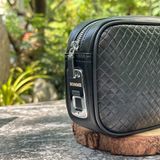  Túi Vân Tay Homme Trento – Italy Luxe Intrecciato Shoulder Bag with Fingerprint Lock 