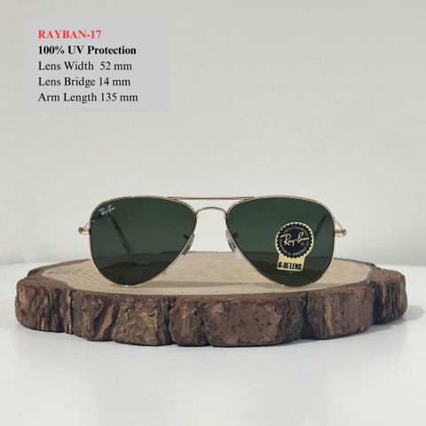  Mắt Kính Ray-Ban Aviator Small Green Classic G-15 Pilot Unisex Sunglasses 