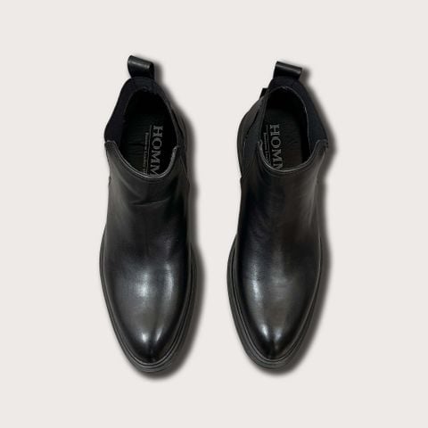  Homme Beatles - Classic Italian Leather Chelsea Boot Troy Dress Boots 