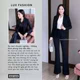  Bộ Áo Vest Nữ 1 Nút & Quần Loe 