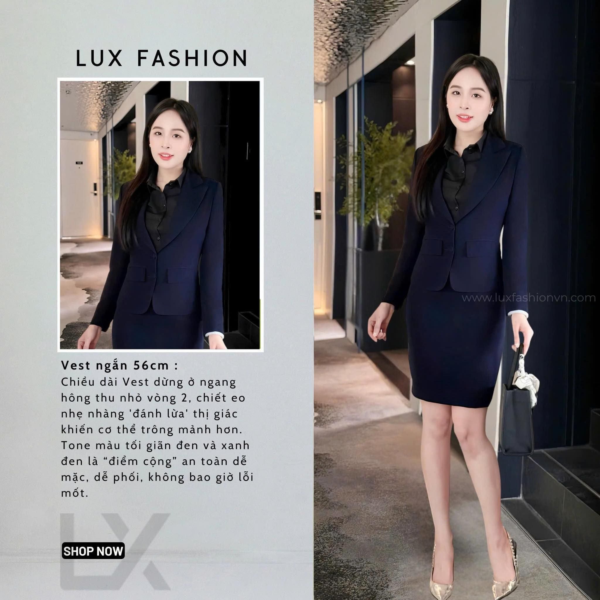  Áo sơ mi ý tay ngắn & Áo vest 2 nút tròn ngắn & Váy ngắn ôm_TUYTSI_CBTS03TN2NV52 (Tùy chọn combo hoặc lẻ SP) 