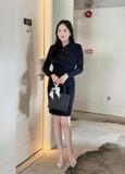  Áo sơ mi ý tay ngắn & Áo vest 2 nút tròn ngắn & Váy ngắn ôm_TUYTSI_CBTS03TN2NV52 (Tùy chọn combo hoặc lẻ SP) 