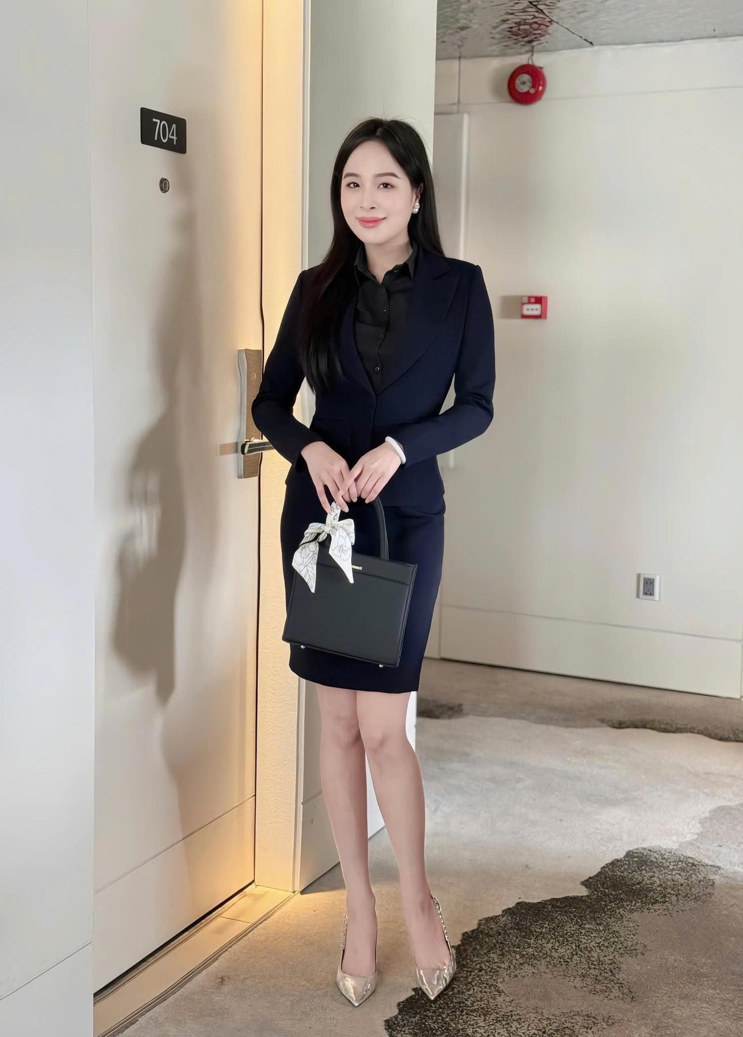  Áo sơ mi ý tay ngắn & Áo vest 2 nút tròn ngắn & Váy ngắn ôm_TUYTSI_CBTS03TN2NV52 (Tùy chọn combo hoặc lẻ SP) 