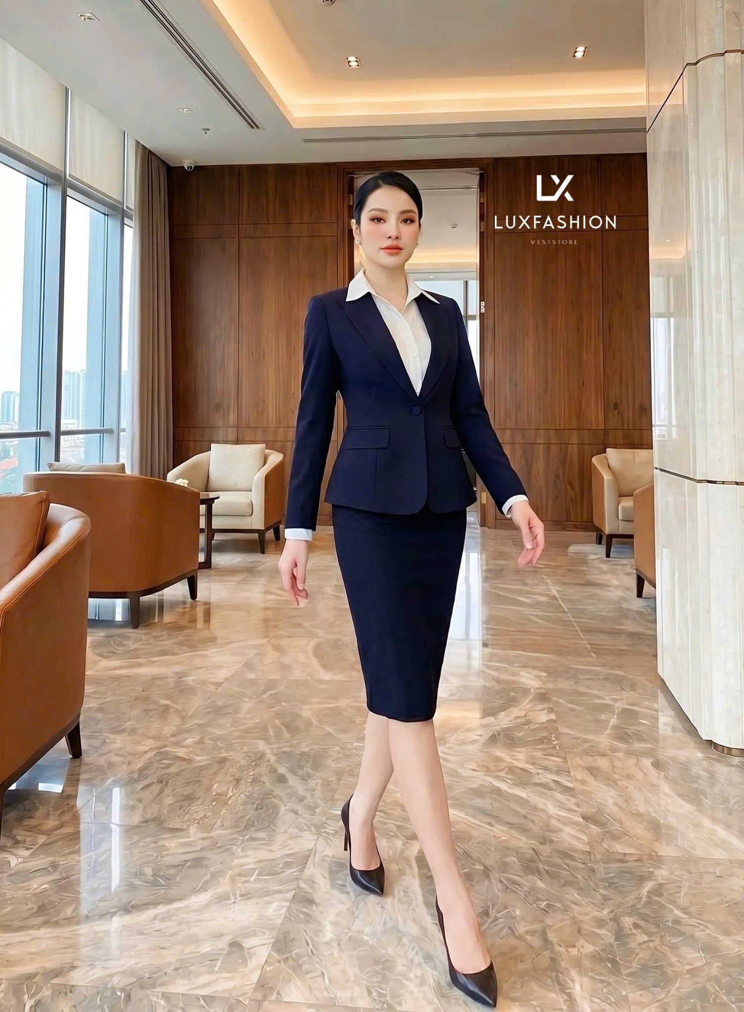  Áo sơ mi ý & Áo vest 1 nút tròn ngắn & Váy bút chì_TUYTSI_CBTS01TNVC65 (Tùy chọn combo hoặc lẻ SP) 