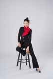  Bộ Áo Vest Nữ 3 Nút & Quần Loe 