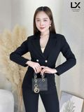  Bộ Áo Vest Nữ 4 Nút & Quần Loe 