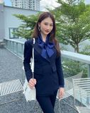  Bộ Áo Vest Nữ 4 Nút & Quần Loe 