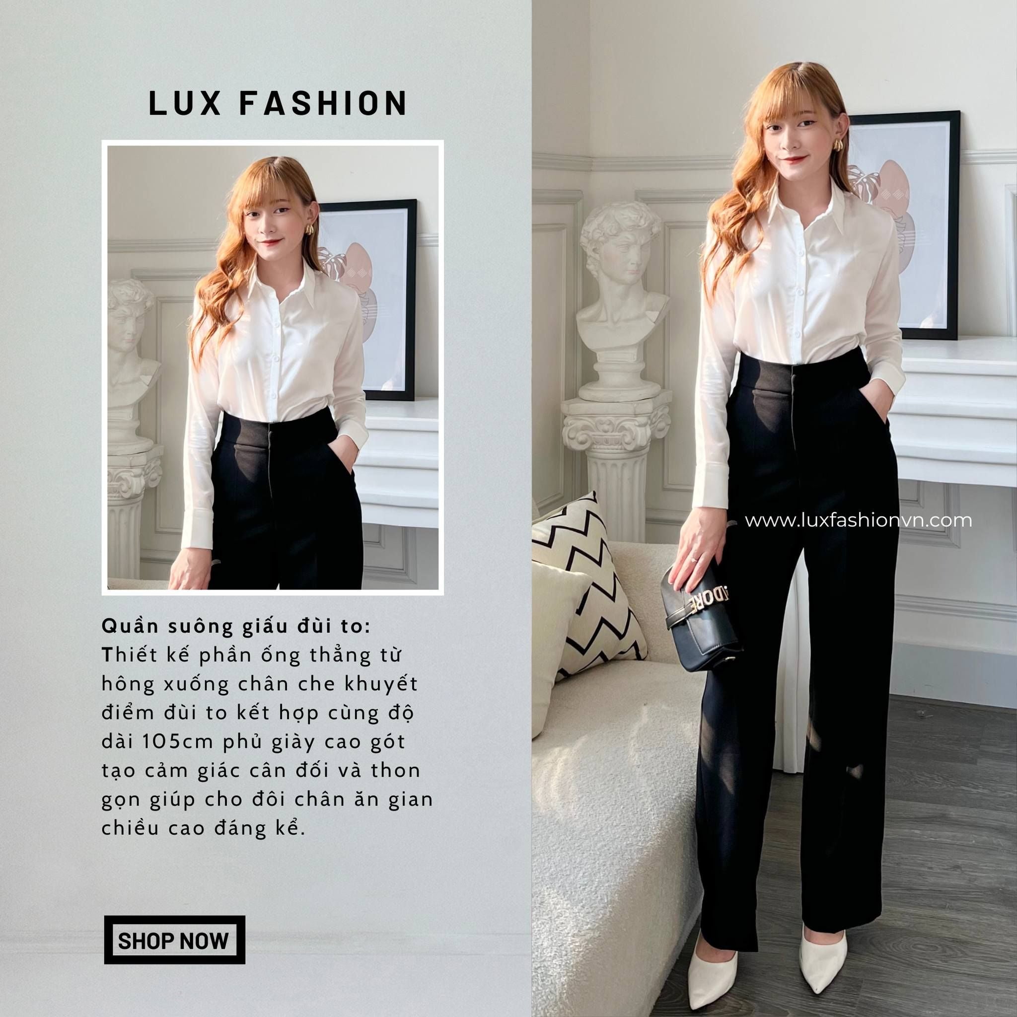  Combo TUYTSI_Vest 1 nút & Quần Suông & Sơ mi ý (Tùy chọn SP) 