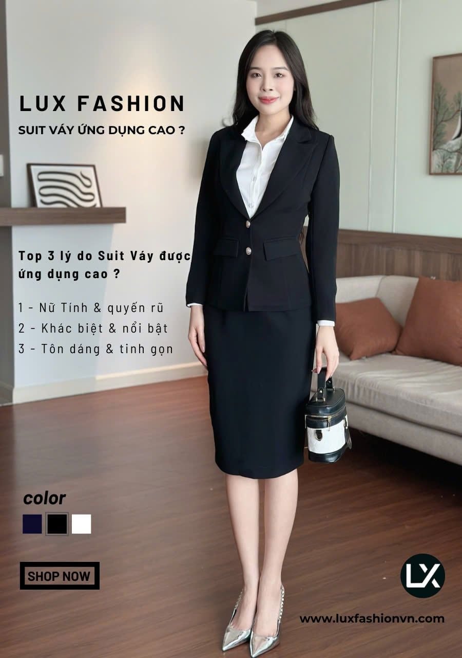  Áo sơ mi ý & Áo vest 2 nút vạt vuông & Váy bút chì_TUYTSI_CBTS04V2NVC65 (Tùy chọn combo hoặc lẻ SP) 