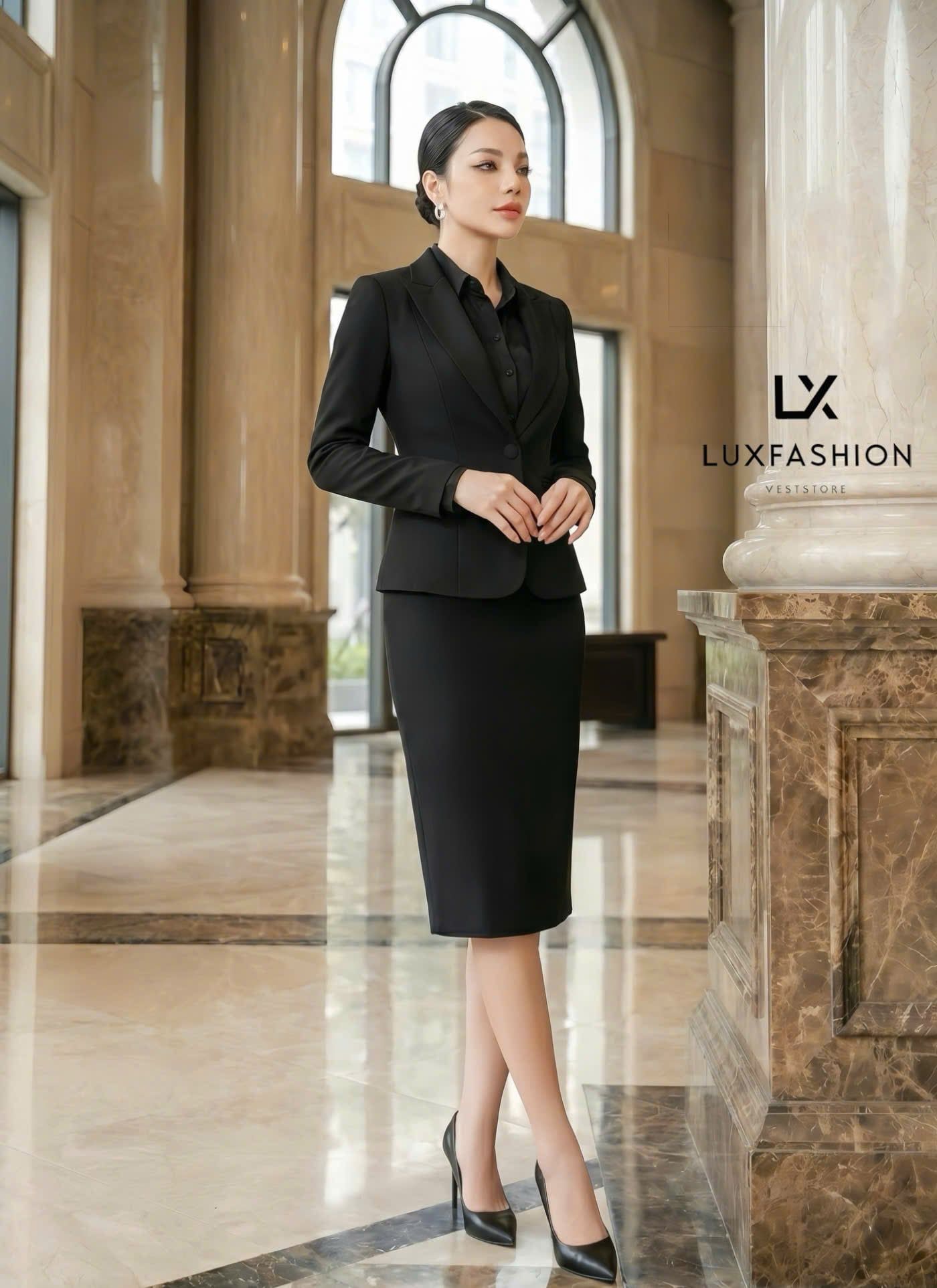  Áo sơ mi ý & Áo vest 1 nút tròn ngắn & Váy bút chì_CHÉO LẠNH_CBCL01TNVC65 (Tùy chọn combo hoặc lẻ SP) 
