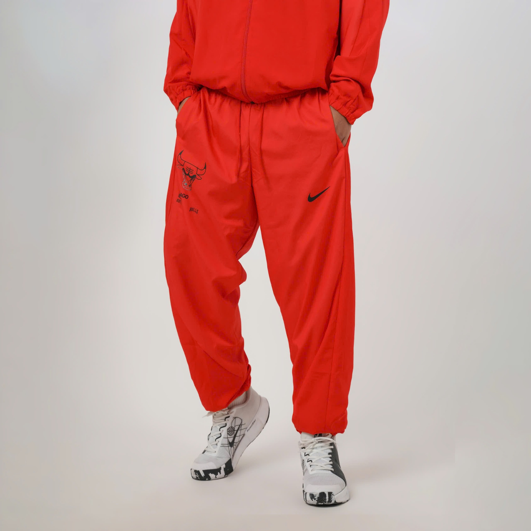 Bộ Thể Thao Nike x NBA Tuta Leggera In Microfibra Chicago Bulls Rossa Tracksuit