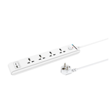  Ổ cắm điện Blaupunkt PSN8340, 4 ổ + USB-C + USB-A, PD20W, Dây dài 3m, chống lửa, an toàn với trẻ em 