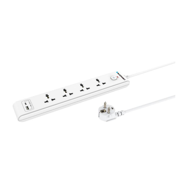  Ổ cắm điện Blaupunkt PSN8340, 4 ổ + USB-C + USB-A, PD20W, Dây dài 3m, chống lửa, an toàn với trẻ em 