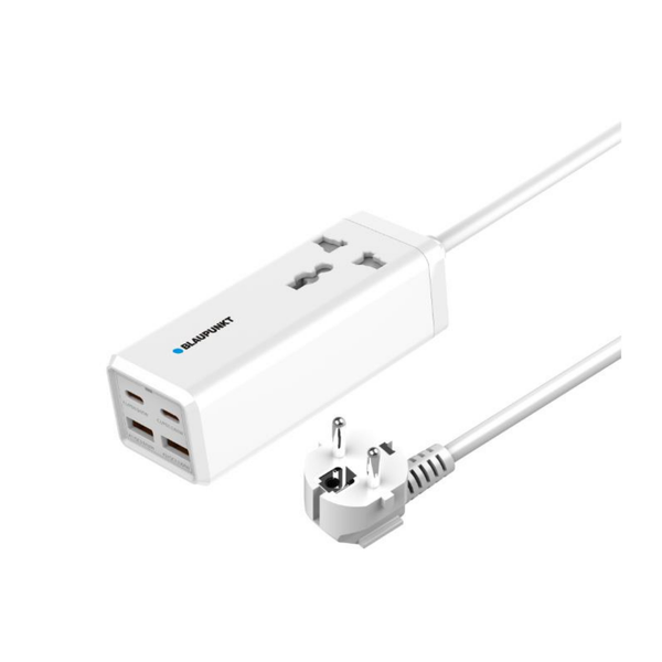  Ổ cắm điện Blaupunkt PSN9650, 2 USB-C + 2 USB-A, sạc nhanh PD65W, Dây dài 2m, chống lửa 