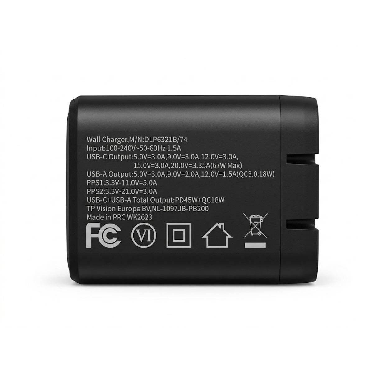  Củ sạc nhanh Philips DLP6321 | PD67W, GaN, Có thể sạc Laptop 