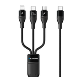  Cáp sạc 3-in-1 Blaupunkt BLC3100, PD100W, 1.2m, Type-C to USB-C + Lightning + Micro-usb 