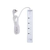  Ổ cắm điện Blaupunkt PSN8340, 4 ổ + USB-C + USB-A, PD20W, Dây dài 3m, chống lửa, an toàn với trẻ em 