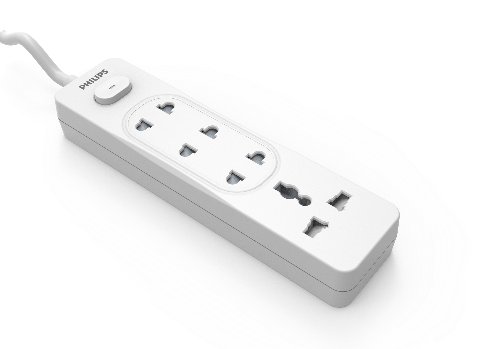  Ổ cắm điện Philips CHP2141WA, 4 lỗ, dây dài 2m, nhỏ gọn 