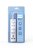  Ổ cắm điện Philips CHP2141WA, 4 lỗ, dây dài 2m, nhỏ gọn 