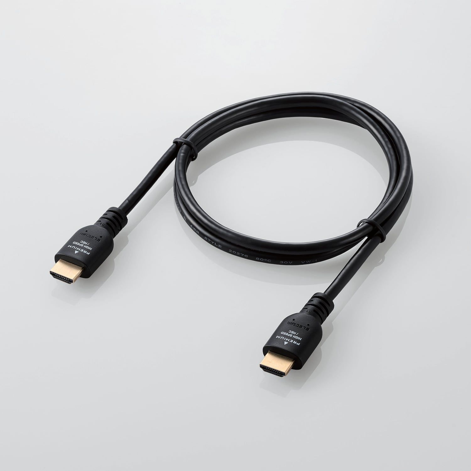  Cáp HDMI Elecom DH-HDPS14E | Hỗ trợ 4K 60Hz, HEC, 3 lớp dày dặn 