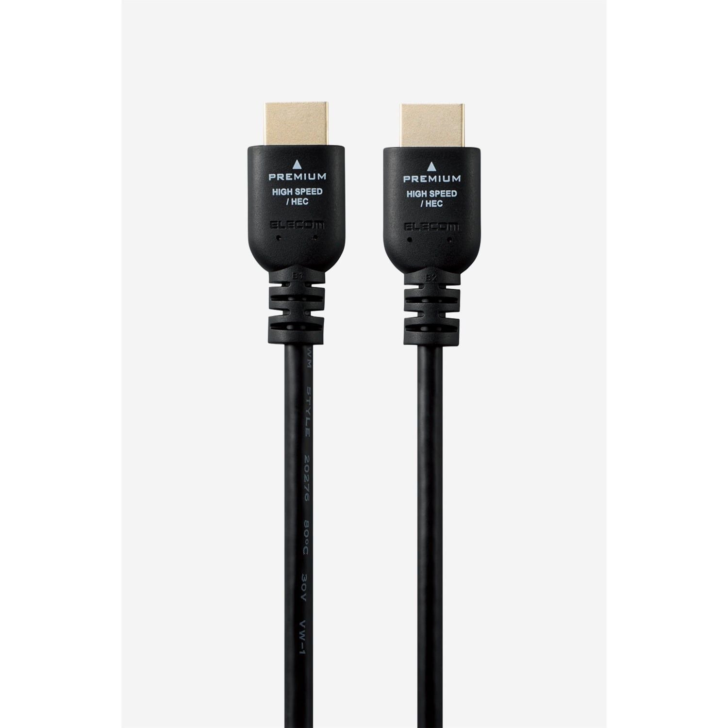  Cáp HDMI Elecom DH-HDPS14E | Hỗ trợ 4K 60Hz, HEC, 3 lớp dày dặn 
