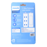  Ổ cắm điện Philips CHP1130WA, 3 lỗ, dây dài 2m, nhỏ gọn 