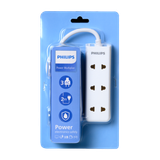  Ổ cắm điện Philips CHP1130WA, 3 lỗ, dây dài 2m, nhỏ gọn 