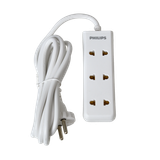  Ổ cắm điện Philips CHP1130WA, 3 lỗ, dây dài 2m, nhỏ gọn 