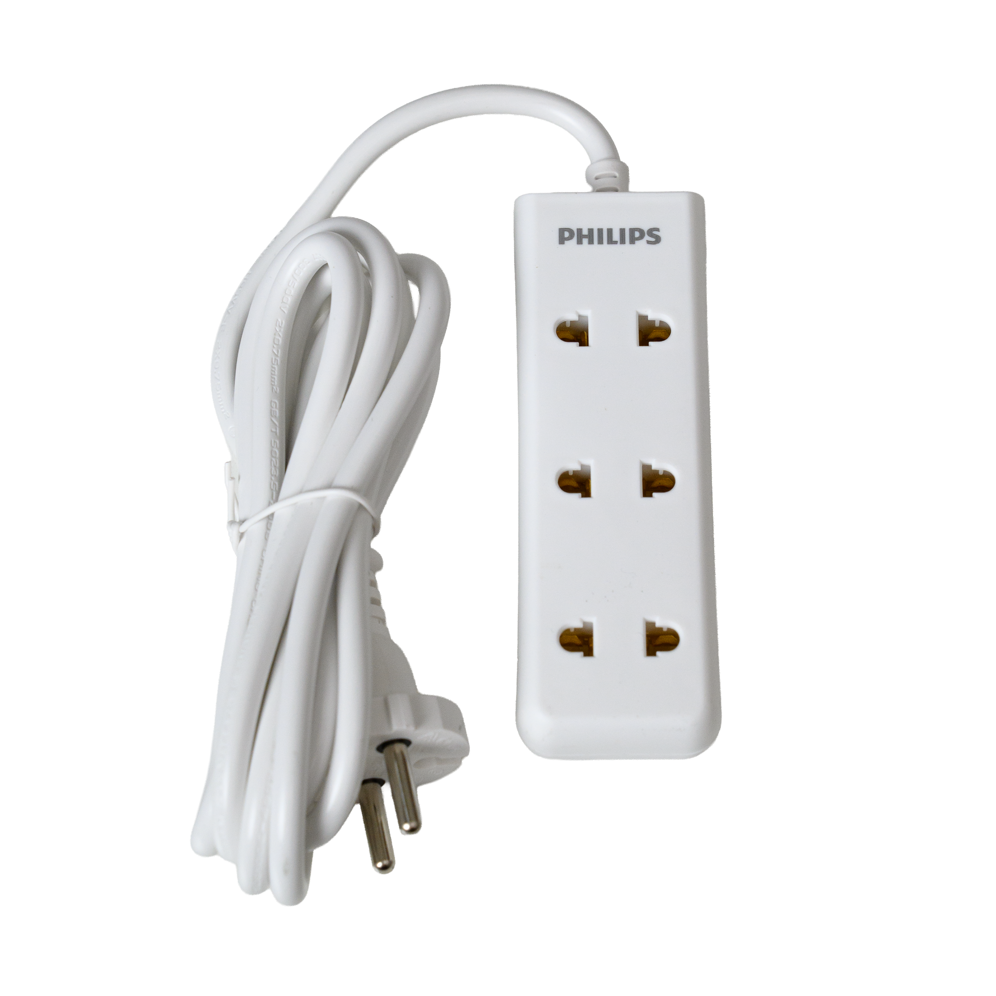  Ổ cắm điện Philips CHP1130WA, 3 lỗ, dây dài 2m, nhỏ gọn 