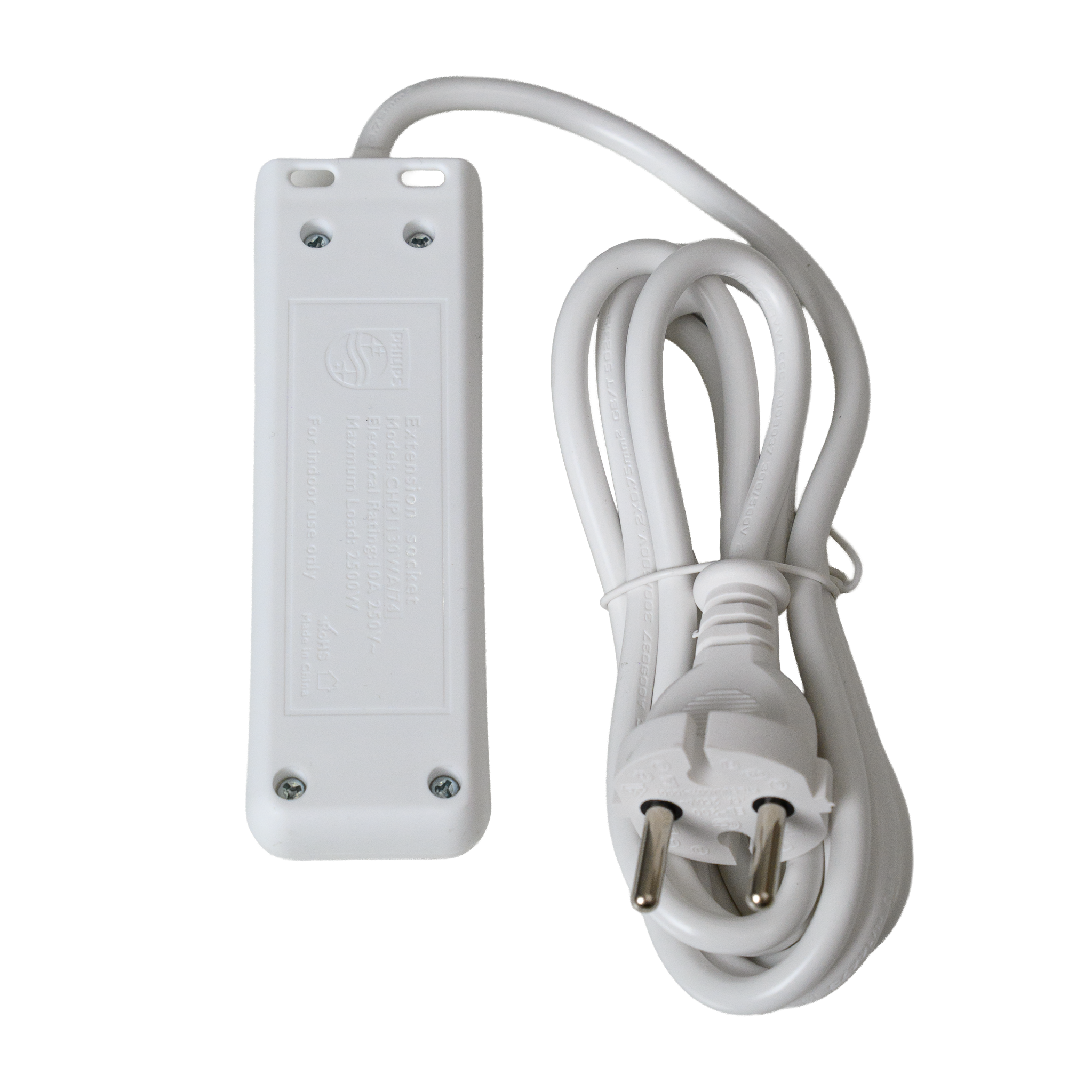  Ổ cắm điện Philips CHP1130WA, 3 lỗ, dây dài 2m, nhỏ gọn 
