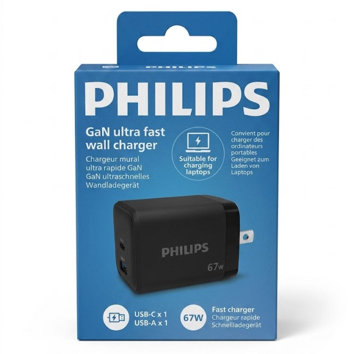  Củ sạc nhanh Philips DLP6321 | PD67W, GaN, Có thể sạc Laptop 
