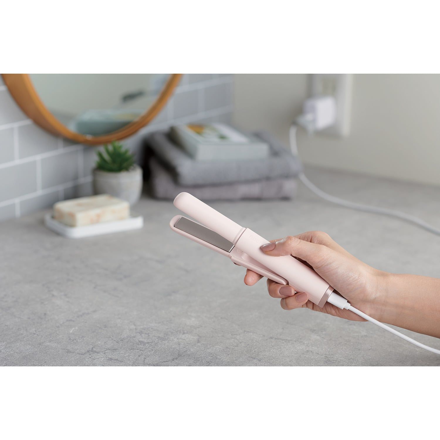  Máy duỗi tóc mini Elecom HAB-HIS01UPN | Nhỏ gọn, Phủ gốm, 3 mức nhiệt 