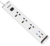  Ổ cắm điện Philips CHP4335WA, 3 lỗ, 3m, 2 USB-A + 2 Type-C total 2.4A 