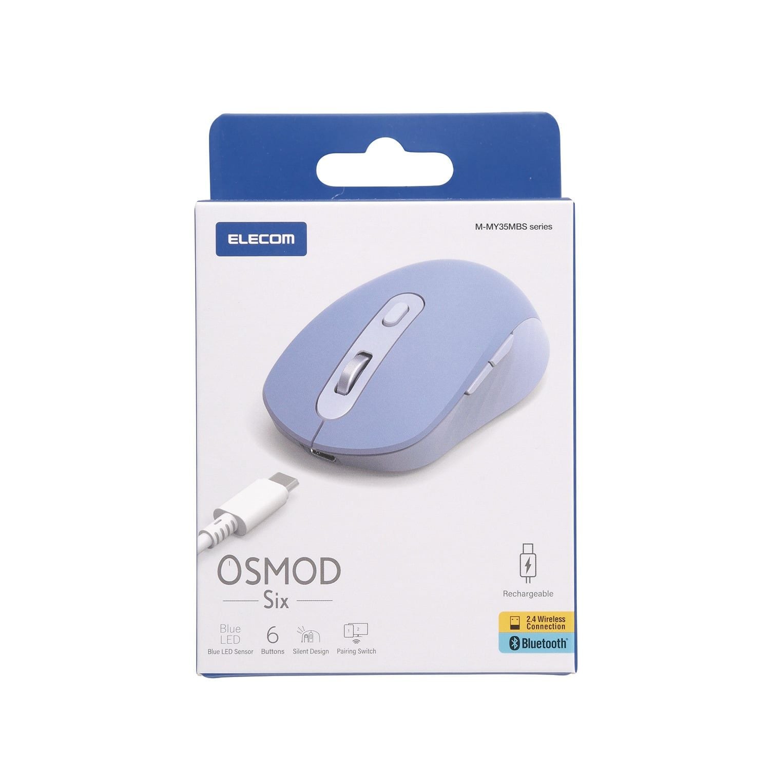  Chuột không dây Bluetooth Elecom Osmod 6 M-MY35MBS | Blue Led, Pin Li-ion, 1 lần sạc 7 tháng sử dụng 