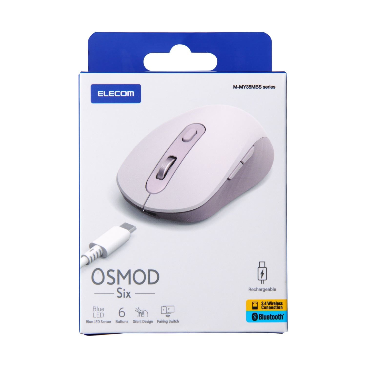  Chuột không dây Bluetooth Elecom Osmod 6 M-MY35MBS | Blue Led, Pin Li-ion, 1 lần sạc 7 tháng sử dụng 