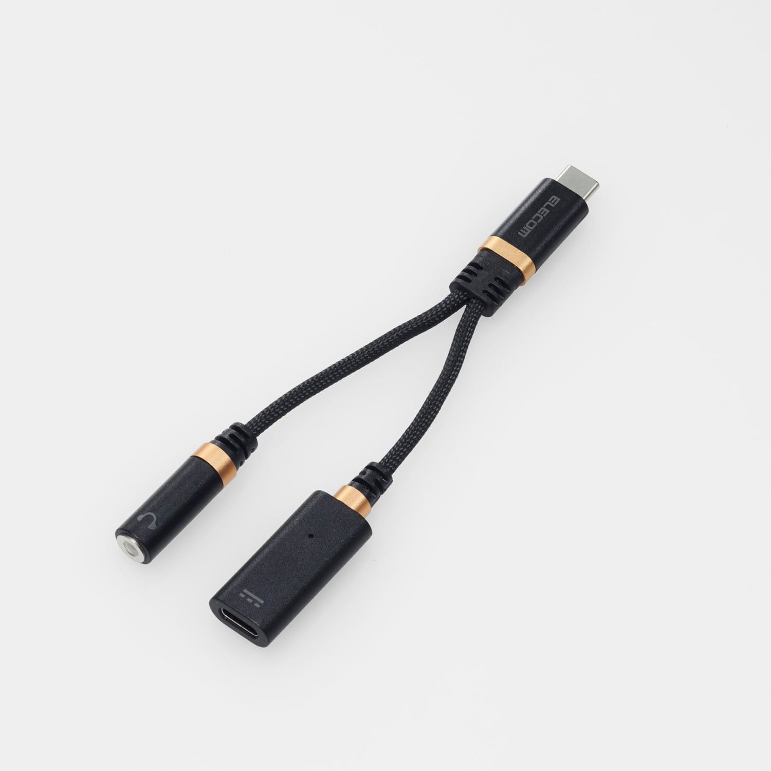 Cổng chuyển đổi Audio Elecom MPA-C35DS | Type-C to Type-C + Jack 3.5mm, Hỗ trợ DAC, PD27W 