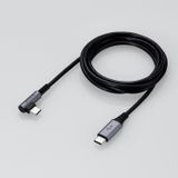  Cáp sạc nhanh C to C Elecom MPA-CCL12NBK | PD60W, Đầu nối L, Dây dù, 5 lớp siêu bền, Dài 1.2m 