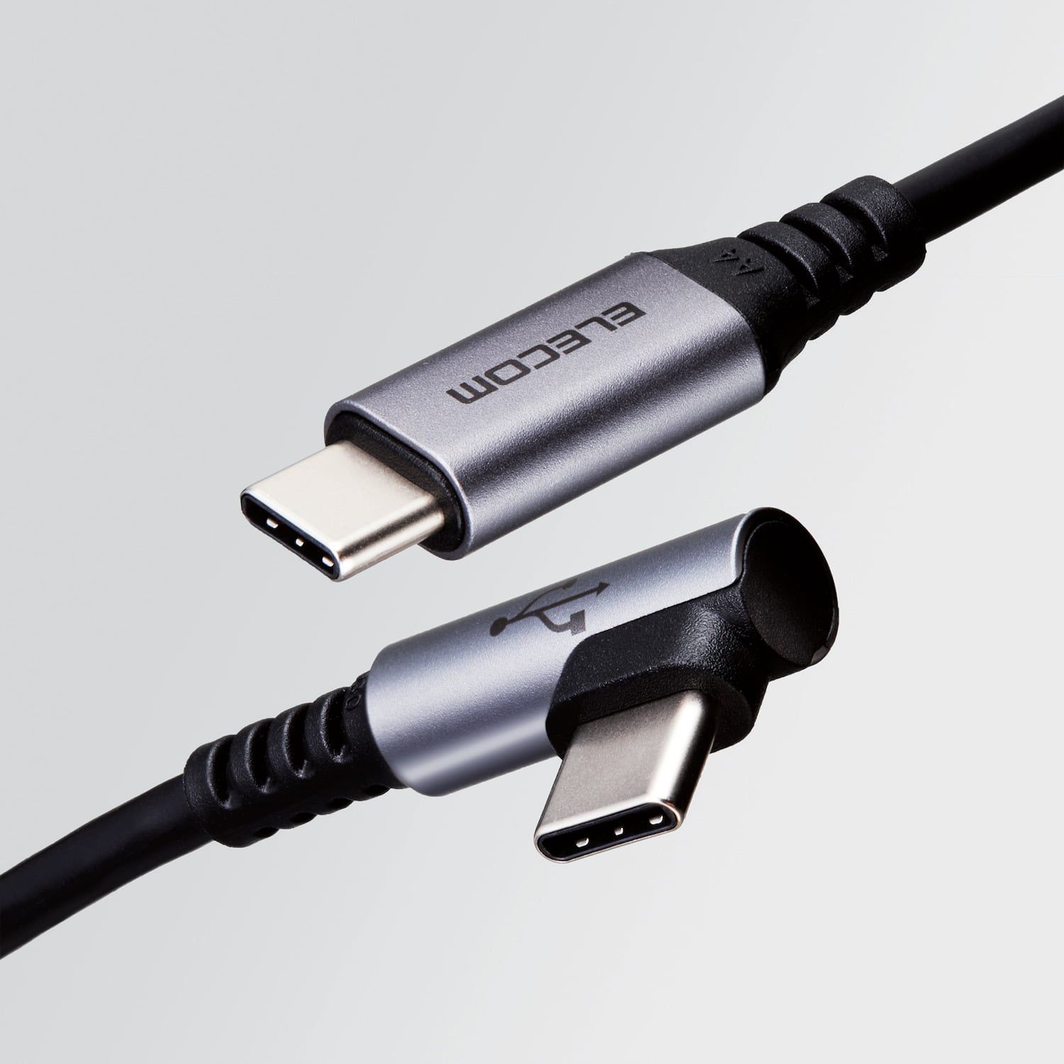  Cáp sạc nhanh C to C Elecom MPA-CCL12NBK | PD60W, Đầu nối L, Dây dù, 5 lớp siêu bền, Dài 1.2m 