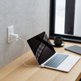  Cáp sạc nhanh C to C Elecom MPA-CCL20NWH | PD60W, Đầu nối L, Dây dù, 5 lớp siêu bền, Dài 2.0m 